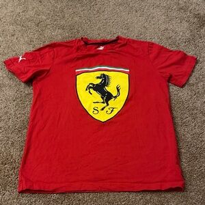 Ferrari puma Red Tee with Iconic Logo